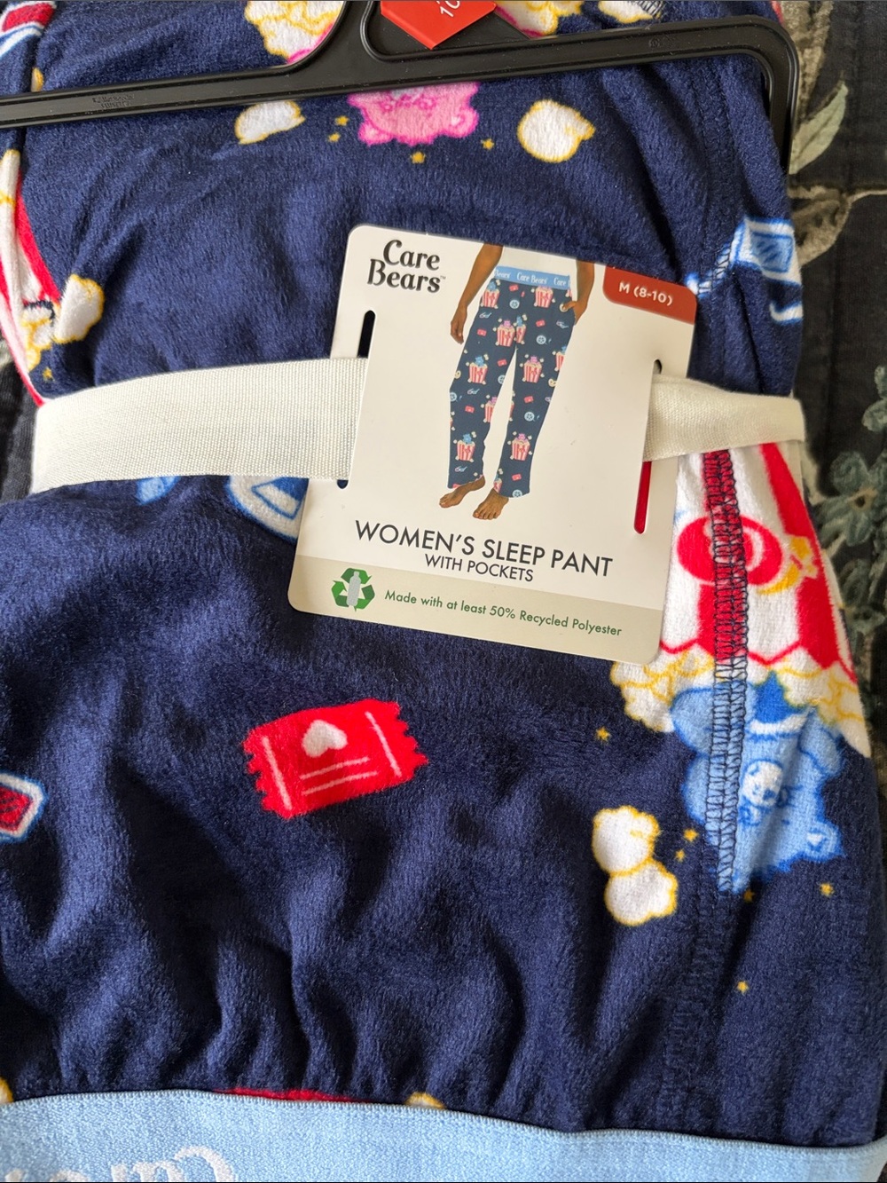 Care Bears Navy Blue Kids Pajama Bottoms with Multi-Color Prints